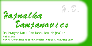 hajnalka damjanovics business card